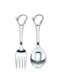 Children's table silver set, spoon and fork