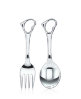 Children&#039;s table silver set, spoon and fork - Children's table silver set, spoon and fork