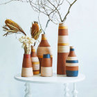 Set of vases with stripes